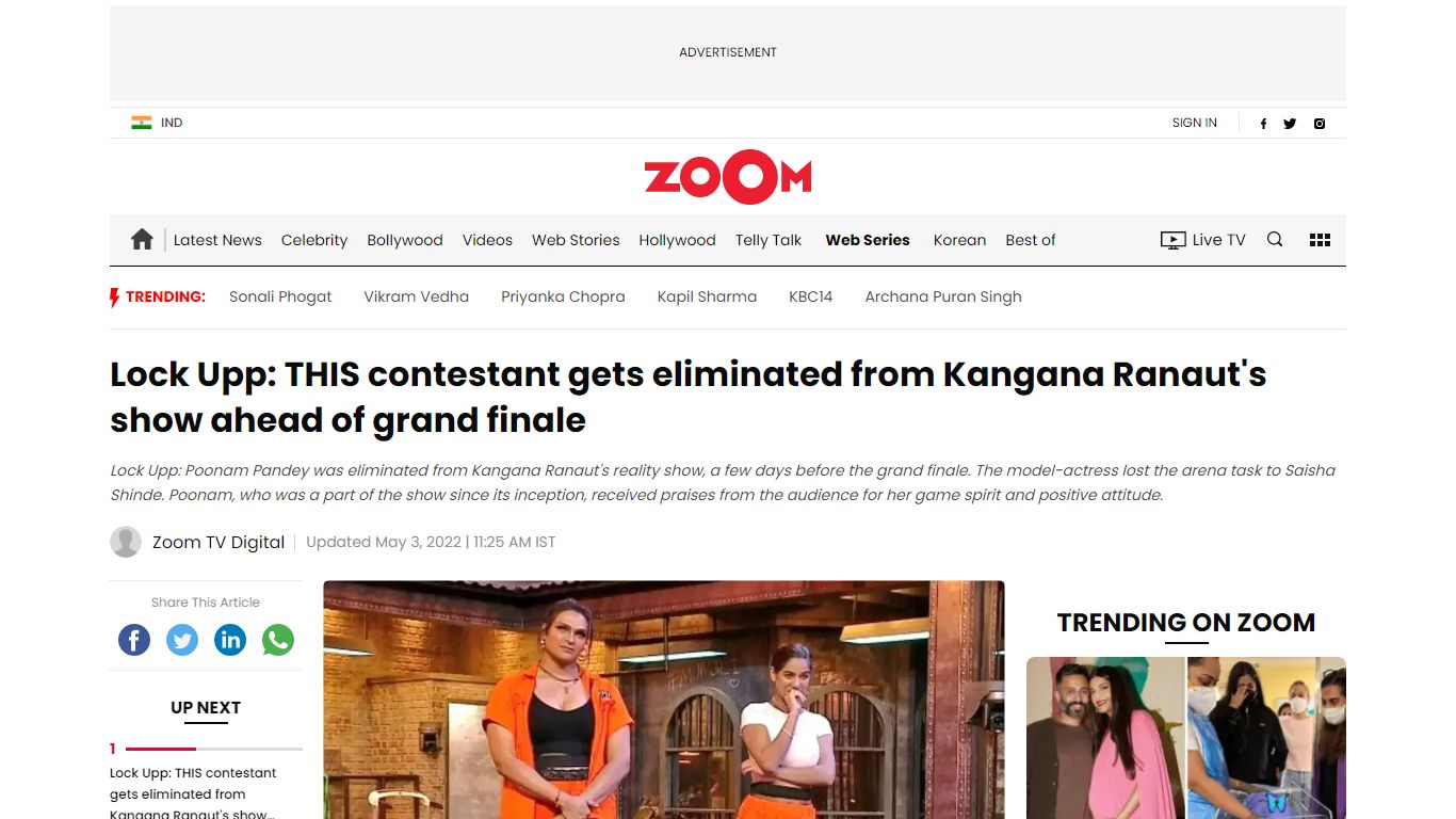 Lock Upp: THIS contestant gets eliminated from Kangana Ranaut's show ...